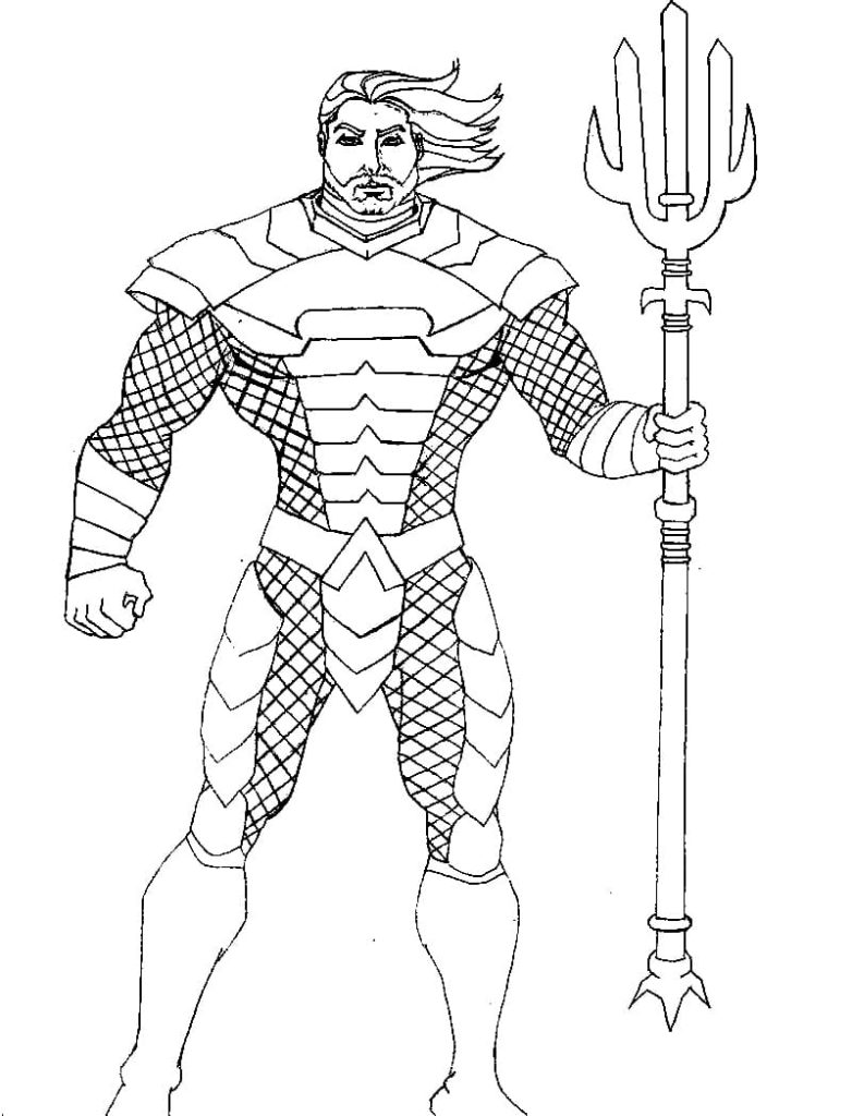 Çocuklar İçin Aquaman Boyama Sayfaları 