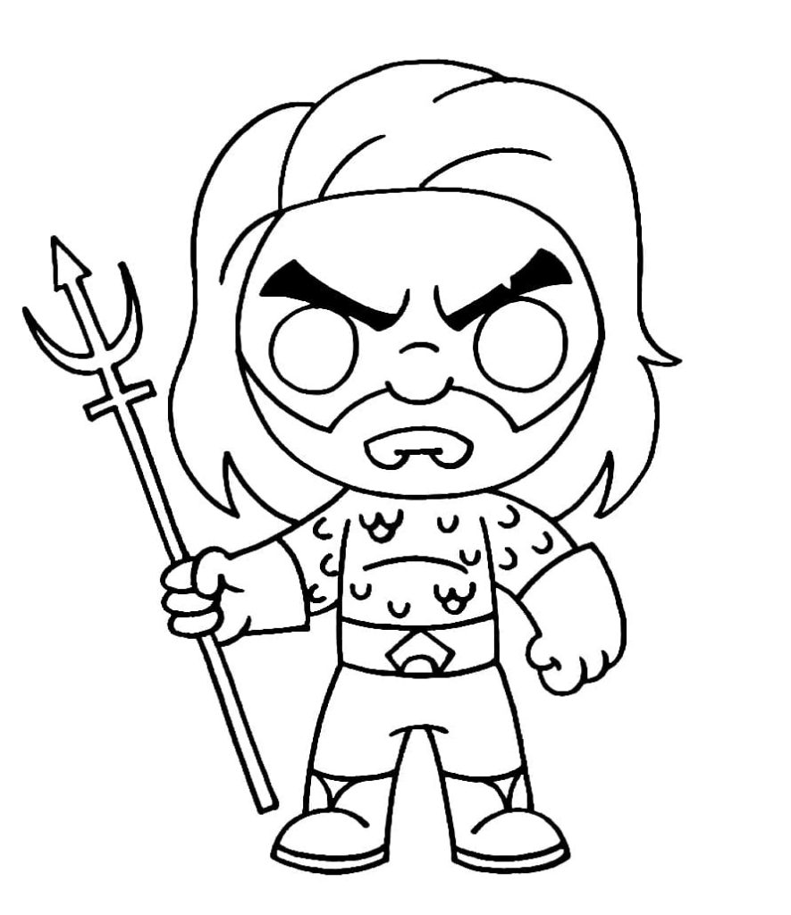 Çocuklar İçin Aquaman Boyama Sayfaları 