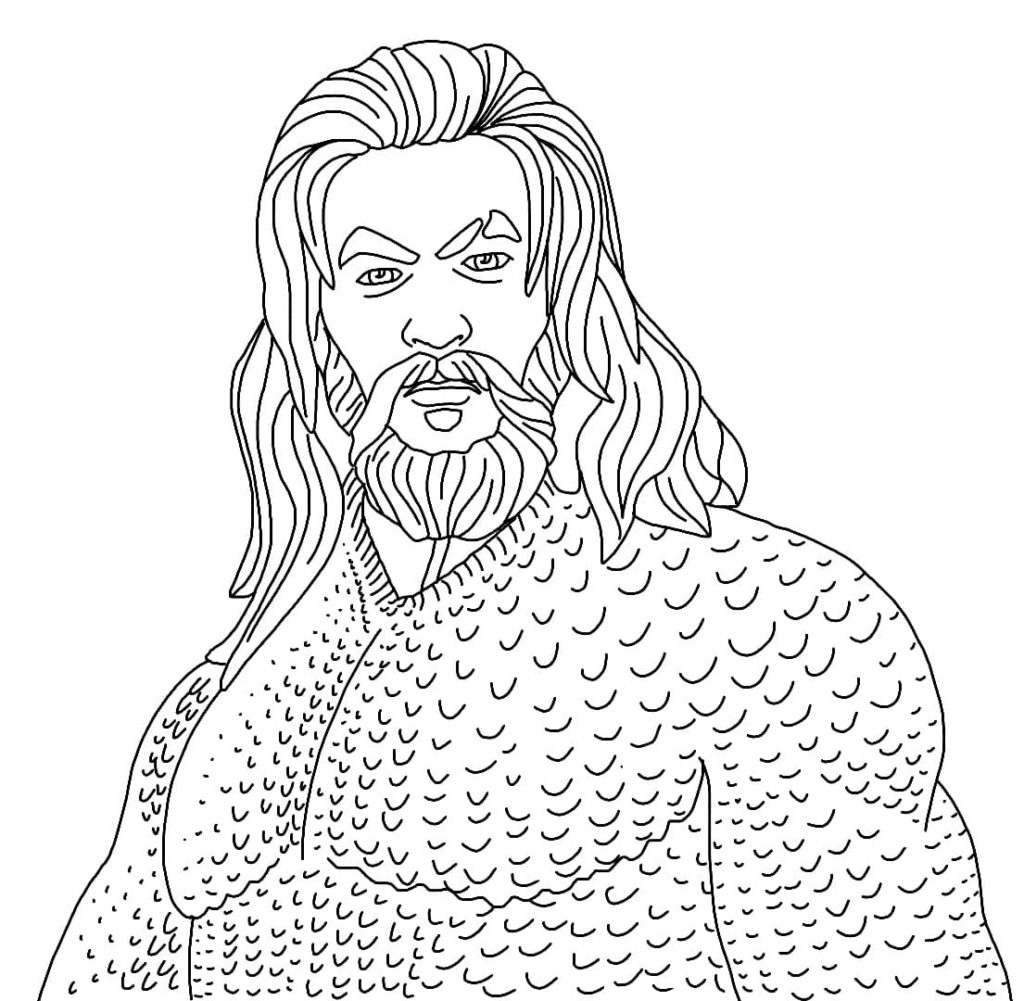 Çocuklar İçin Aquaman Boyama Sayfaları 