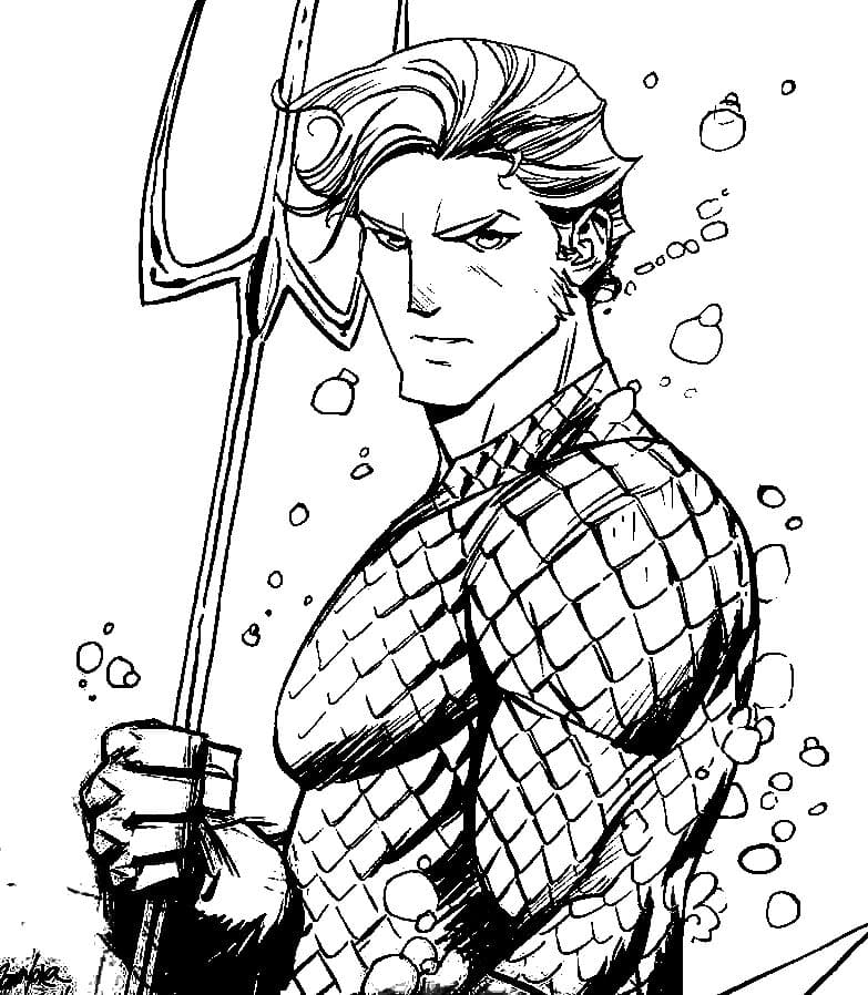 Çocuklar İçin Aquaman Boyama Sayfaları 