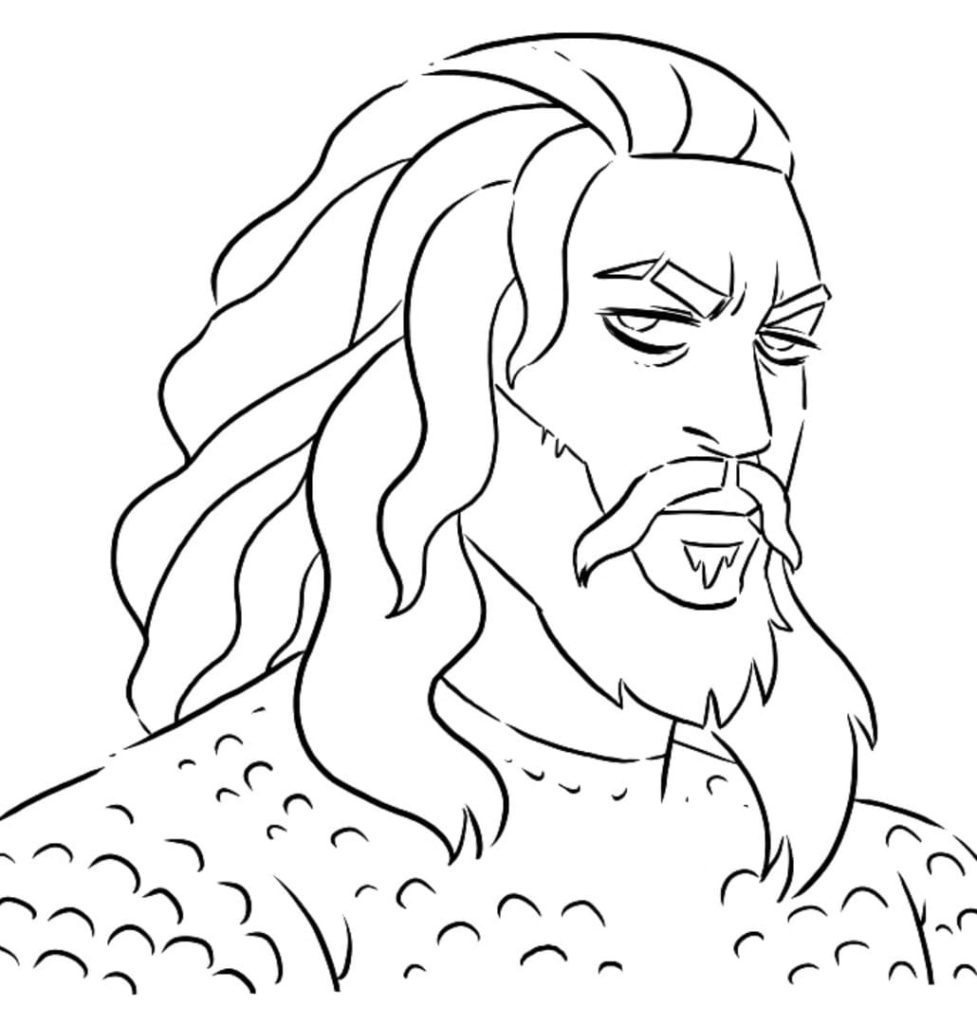 Çocuklar İçin Aquaman Boyama Sayfaları 