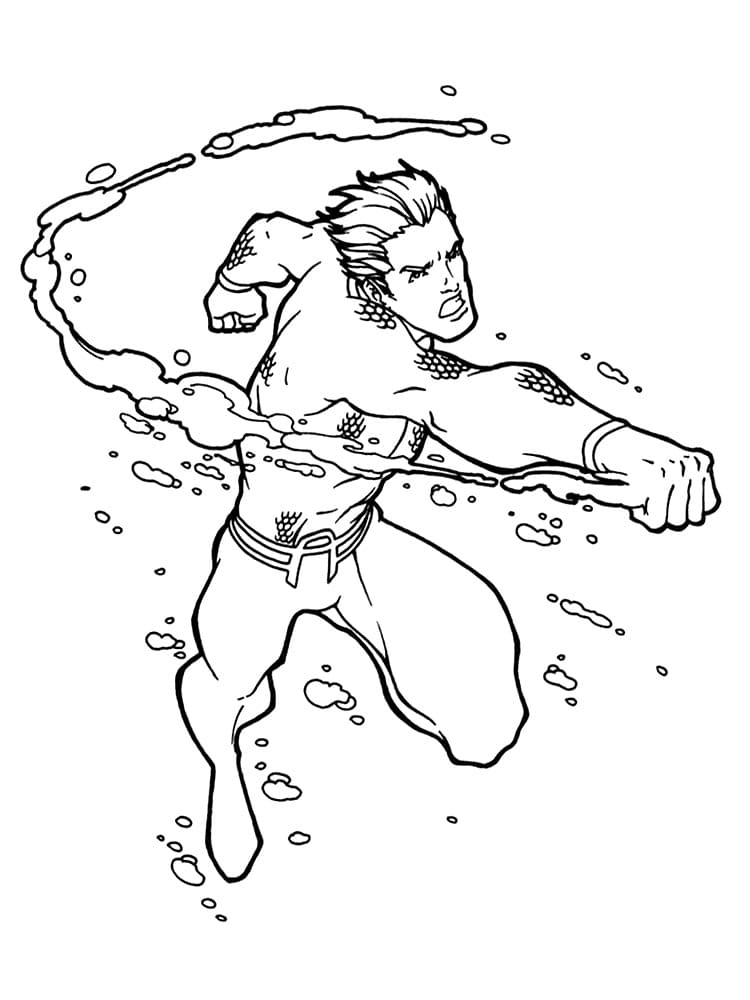 Çocuklar İçin Aquaman Boyama Sayfaları 