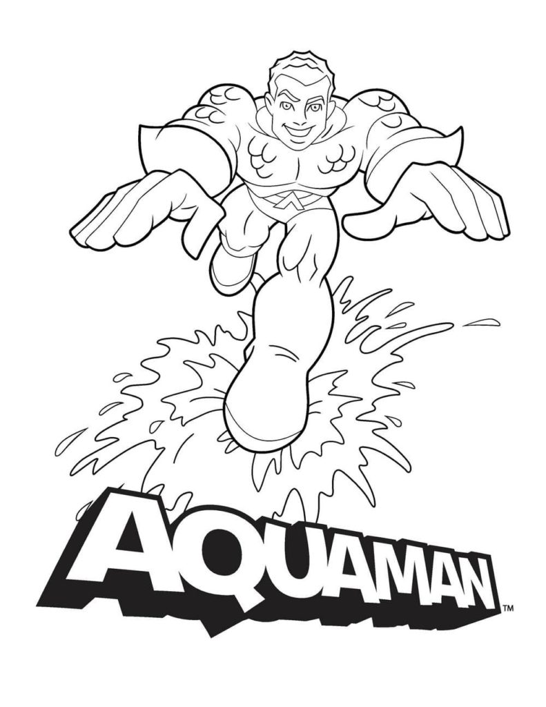 Çocuklar İçin Aquaman Boyama Sayfaları 