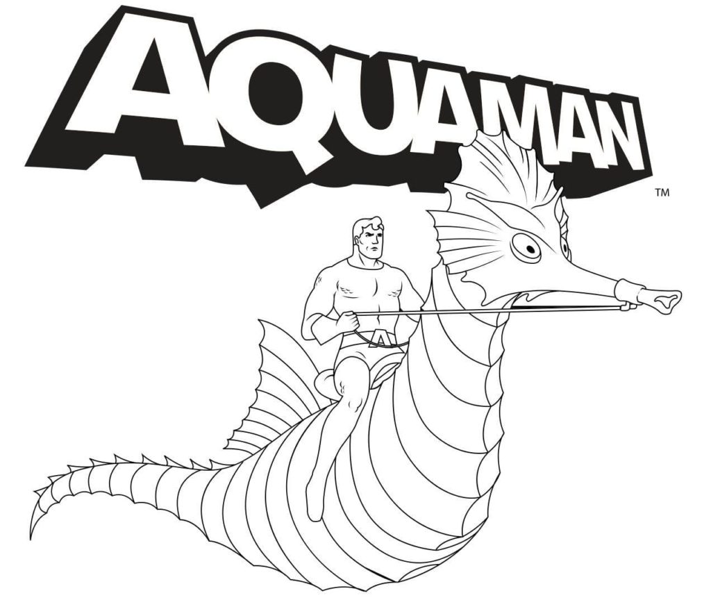 Çocuklar İçin Aquaman Boyama Sayfaları 