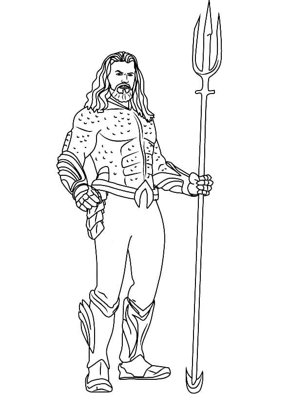 Çocuklar İçin Aquaman Boyama Sayfaları 