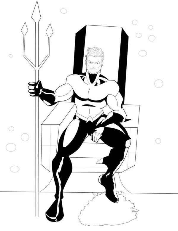Çocuklar İçin Aquaman Boyama Sayfaları 