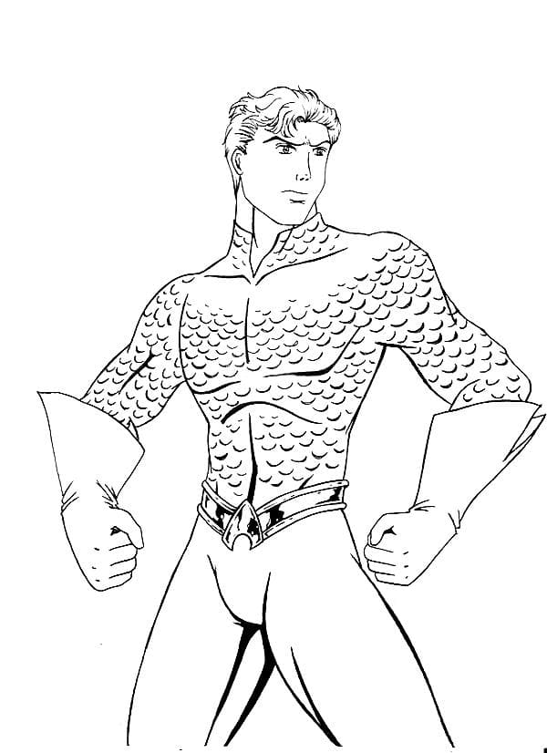 Çocuklar İçin Aquaman Boyama Sayfaları 