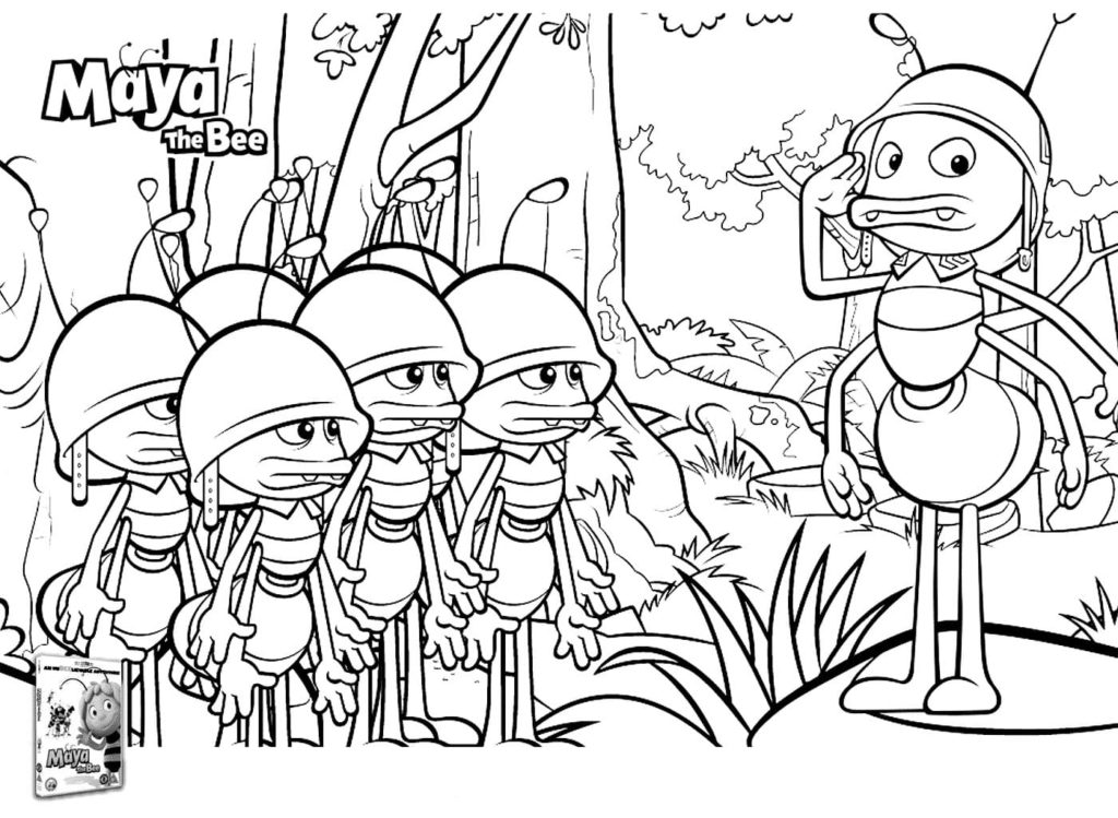 Çocuklar İçin Arı Maya Boyama Sayfaları 