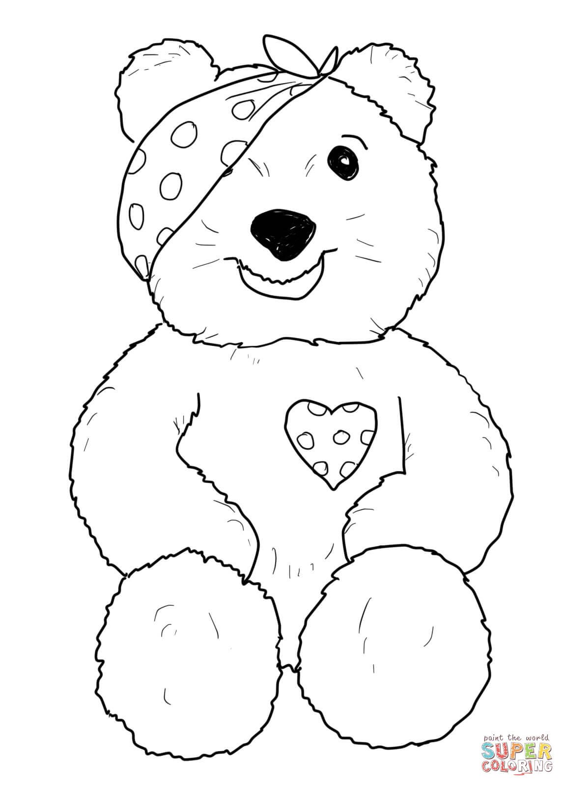 Çocuklar İçin Ayı Pudsey Boyama Sayfaları 