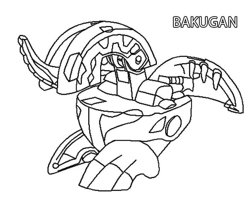 Çocuklar İçin Bakugan Boyama Sayfaları 