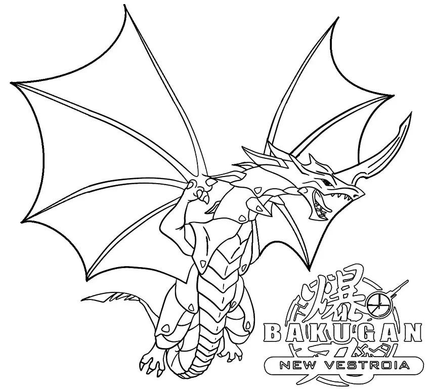 Çocuklar İçin Bakugan Boyama Sayfaları 