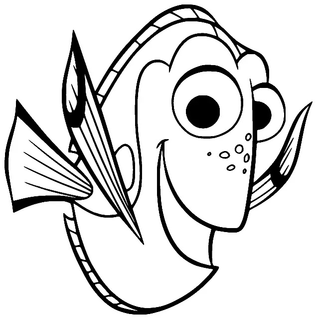 Çocuklar İçin Balık Dory Boyama Sayfaları 
