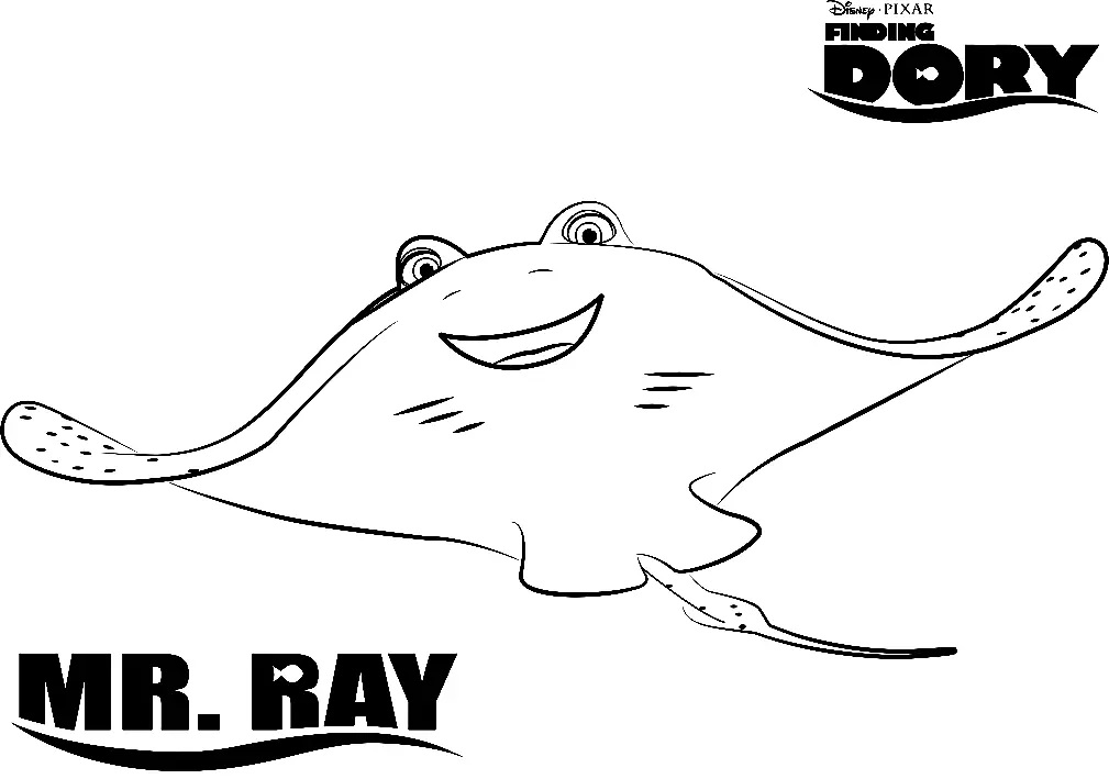 Çocuklar İçin Balık Dory Boyama Sayfaları 