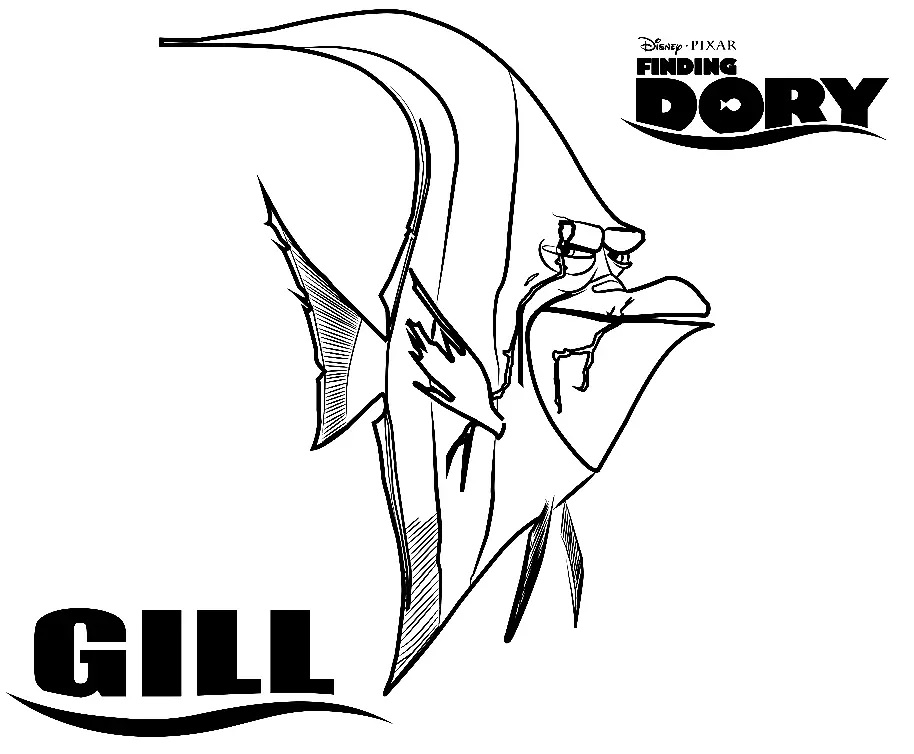 Çocuklar İçin Balık Dory Boyama Sayfaları 