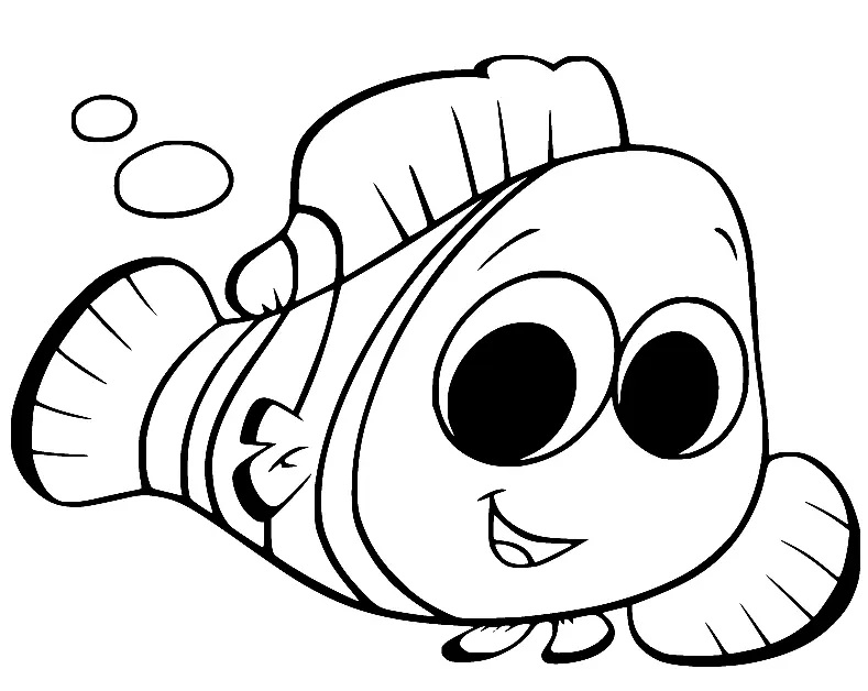 Çocuklar İçin Balık Dory Boyama Sayfaları 