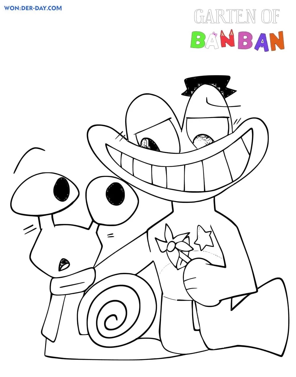 Çocuklar İçin Banban Bahçesi Boyama Sayfaları 