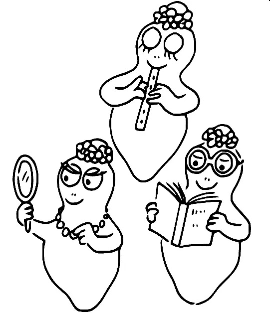 Çocuklar İçin Barbapapa Boyama Sayfaları 