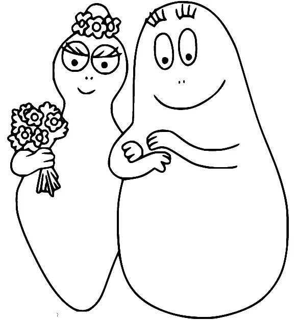 Çocuklar İçin Barbapapa Boyama Sayfaları 
