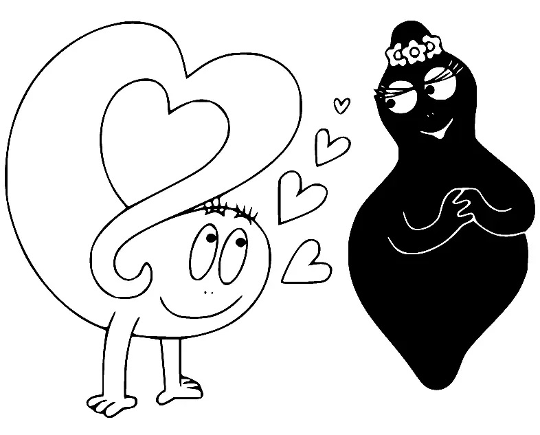 Çocuklar İçin Barbapapa Boyama Sayfaları 