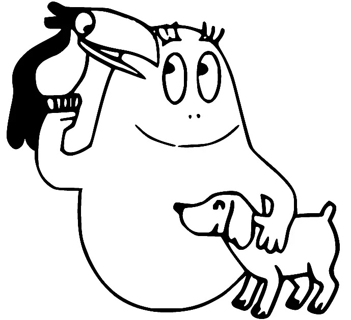 Çocuklar İçin Barbapapa Boyama Sayfaları 
