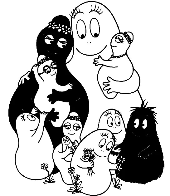 Çocuklar İçin Barbapapa Boyama Sayfaları 