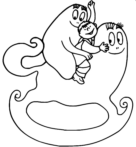 Çocuklar İçin Barbapapa Boyama Sayfaları 