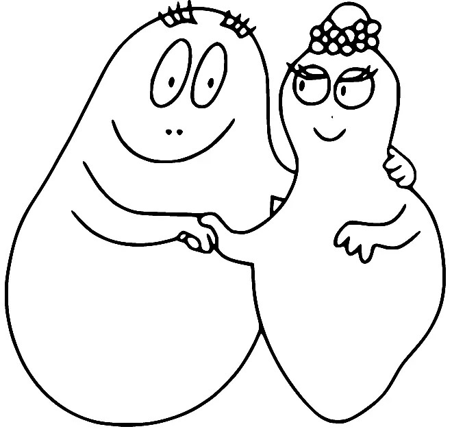 Çocuklar İçin Barbapapa Boyama Sayfaları 