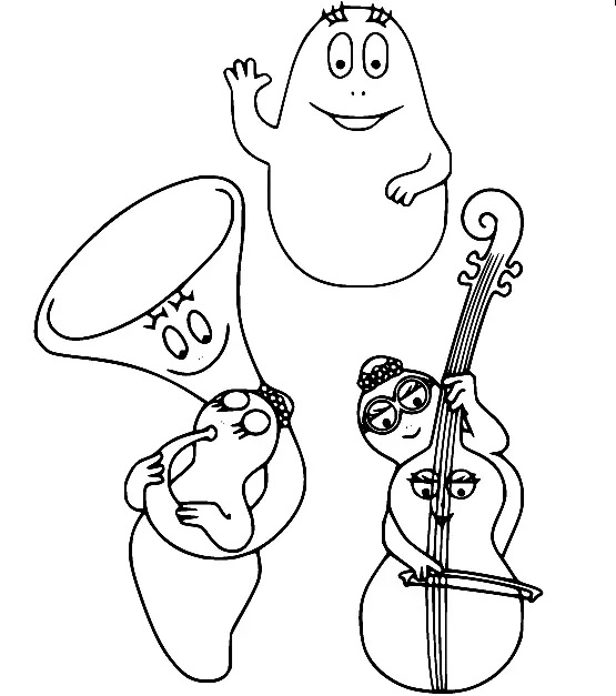 Çocuklar İçin Barbapapa Boyama Sayfaları 