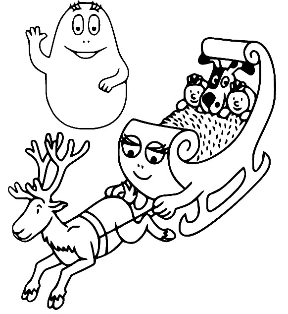 Çocuklar İçin Barbapapa Boyama Sayfaları 