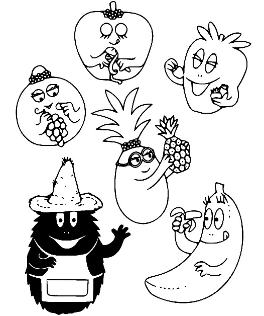 Çocuklar İçin Barbapapa Boyama Sayfaları 