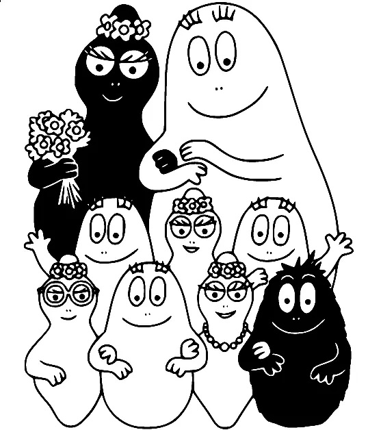 Çocuklar İçin Barbapapa Boyama Sayfaları 