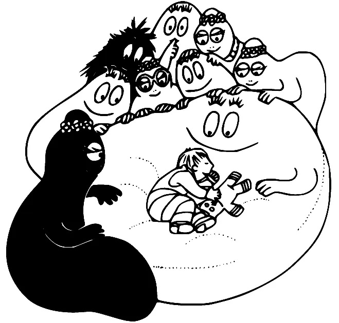 Çocuklar İçin Barbapapa Boyama Sayfaları 