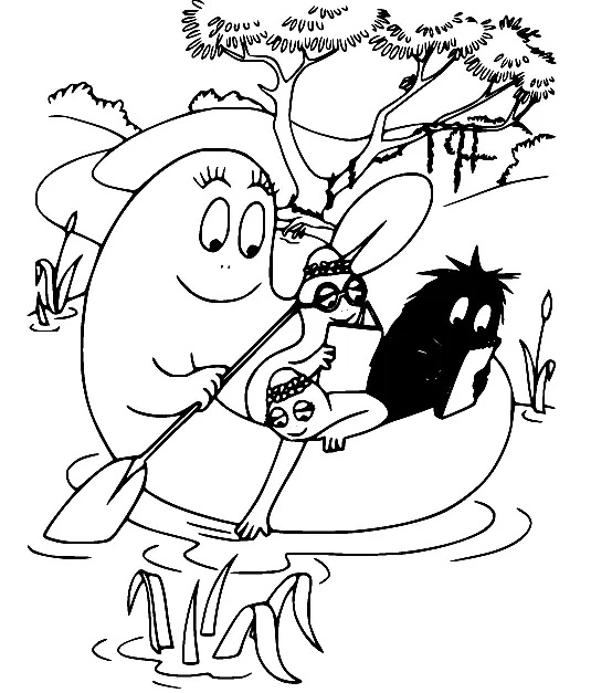 Çocuklar İçin Barbapapa Boyama Sayfaları 