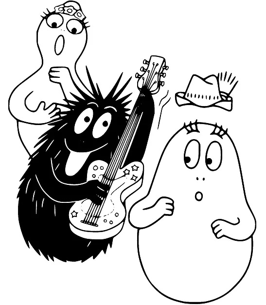 Çocuklar İçin Barbapapa Boyama Sayfaları 