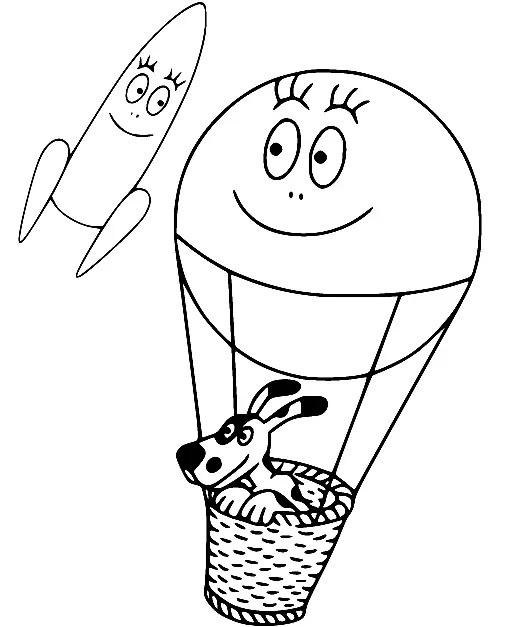 Çocuklar İçin Barbapapa Boyama Sayfaları 