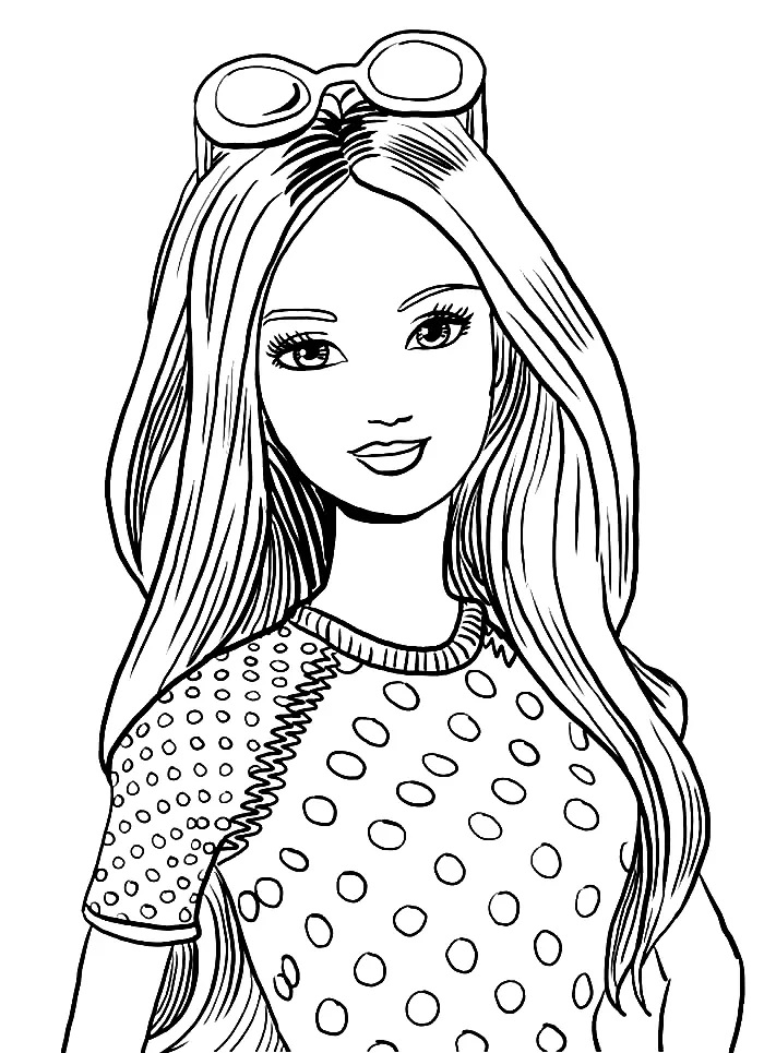 Çocuklar İçin Barbie Boyama Sayfaları 