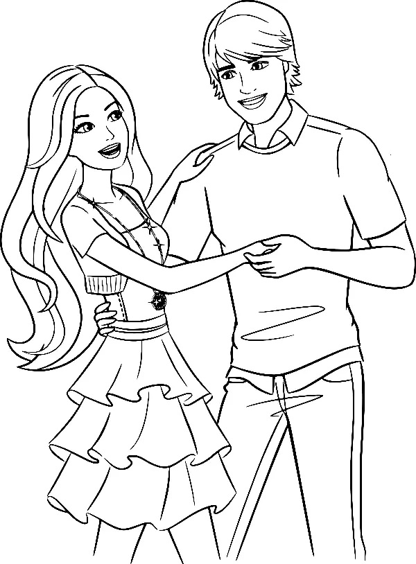 Çocuklar İçin Barbie Boyama Sayfaları 