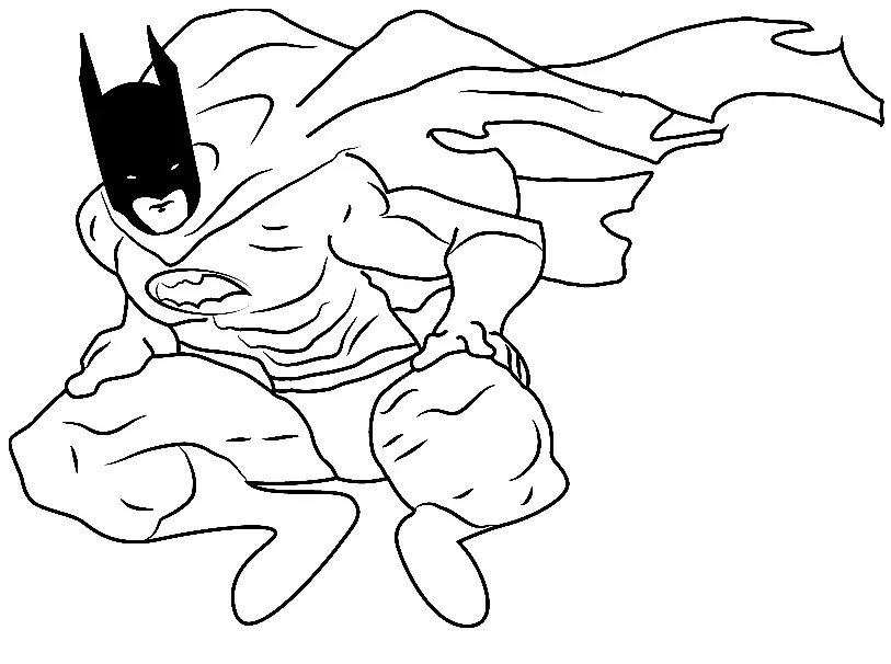 Çocuklar İçin Batman Boyama Sayfaları 