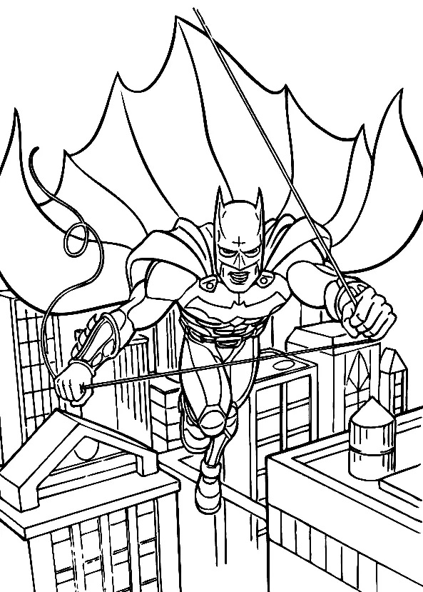 Çocuklar İçin Batman Boyama Sayfaları 