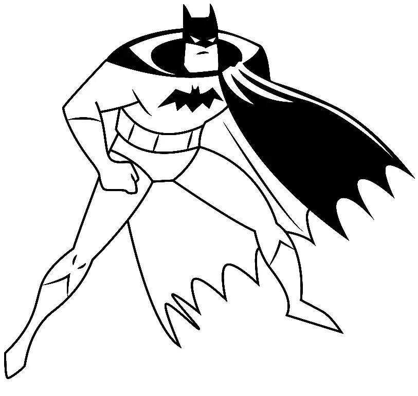 Çocuklar İçin Batman Boyama Sayfaları 