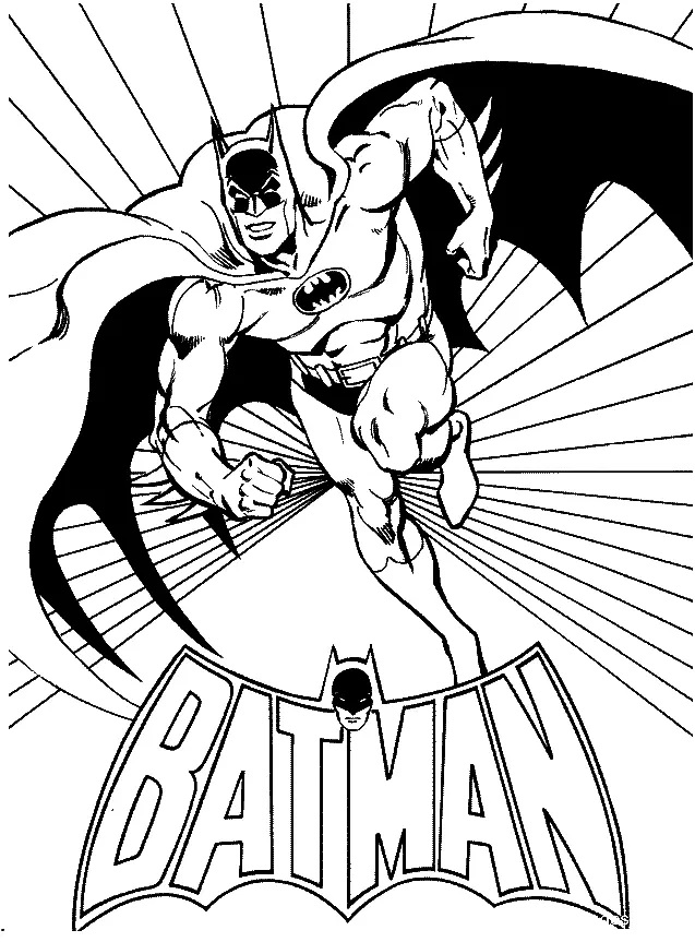 Çocuklar İçin Batman Boyama Sayfaları 
