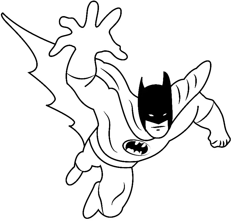 Çocuklar İçin Batman Boyama Sayfaları 