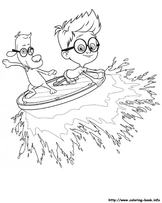 Çocuklar İçin Bay Peabody and Sherman Boyama Sayfaları 