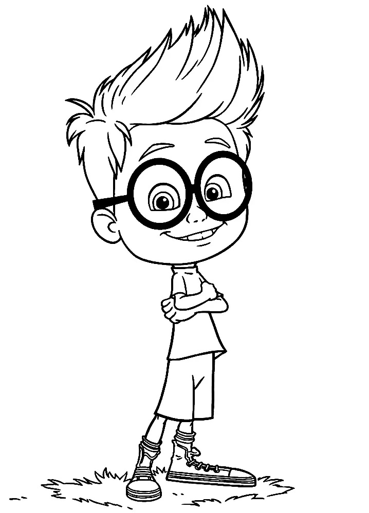 Çocuklar İçin Bay Peabody and Sherman Boyama Sayfaları 