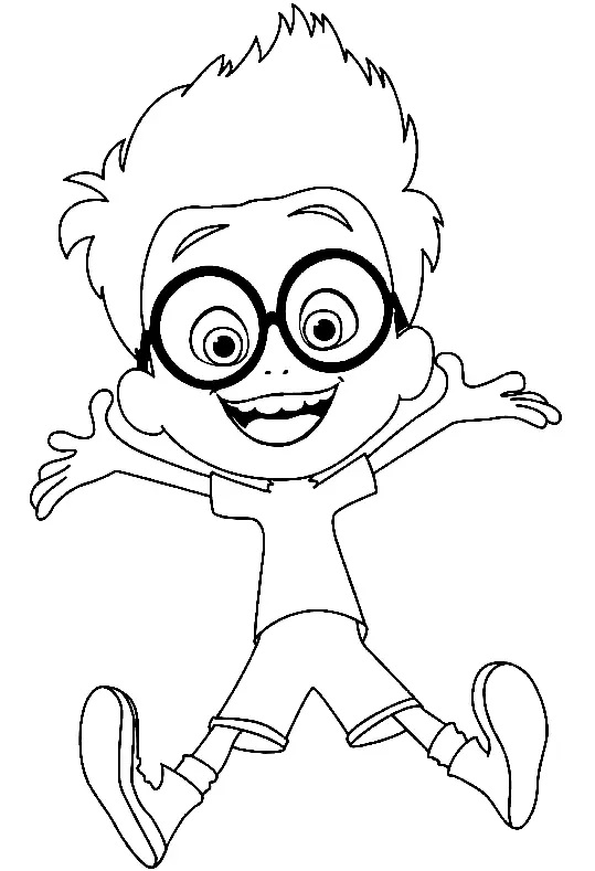 Çocuklar İçin Bay Peabody and Sherman Boyama Sayfaları 