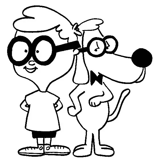 Çocuklar İçin Bay Peabody and Sherman Boyama Sayfaları 