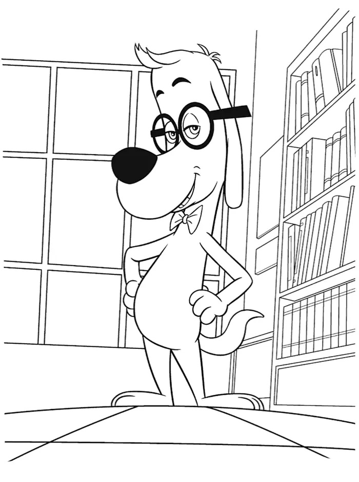 Çocuklar İçin Bay Peabody and Sherman Boyama Sayfaları 
