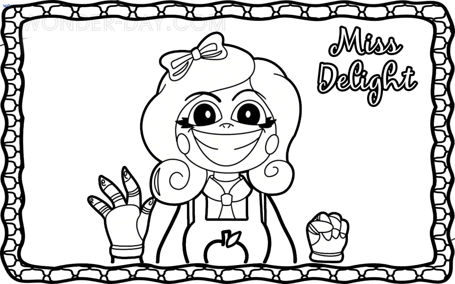 Çocuklar İçin Bayan Delight Boyama Sayfaları 