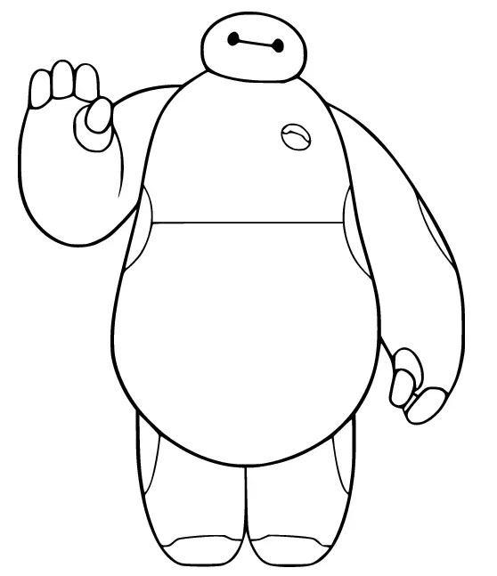 Çocuklar İçin BayMax Boyama Sayfaları 