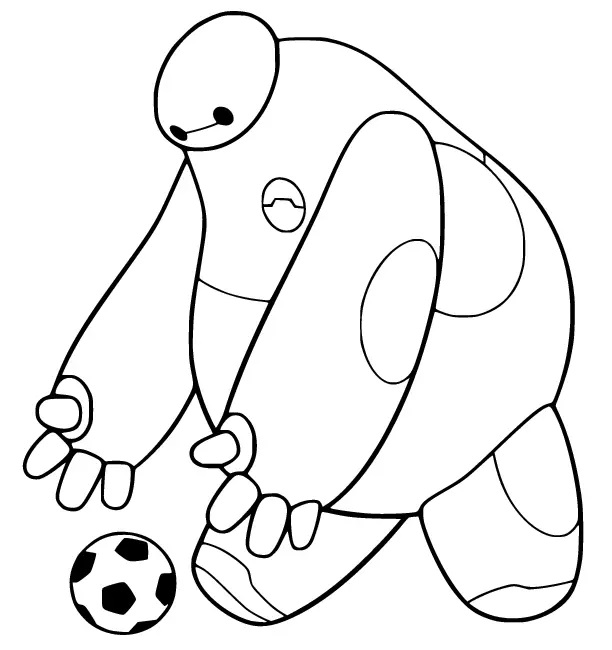 Çocuklar İçin BayMax Boyama Sayfaları 